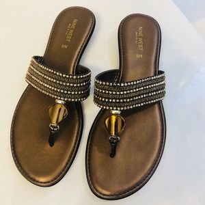 Nine West Beaded Sandals 8M